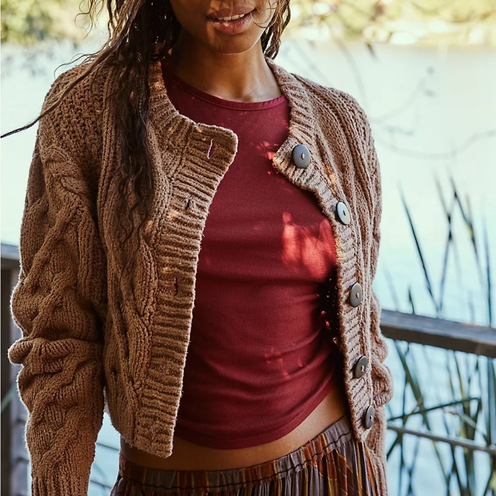 NWT FREE PEOPLE Bonfire Cardi - Picture 4 of 9